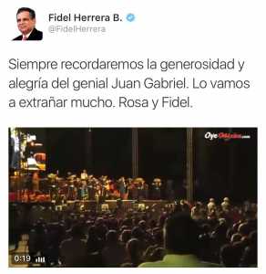 Foto: Twitter Fidel Herrera B.