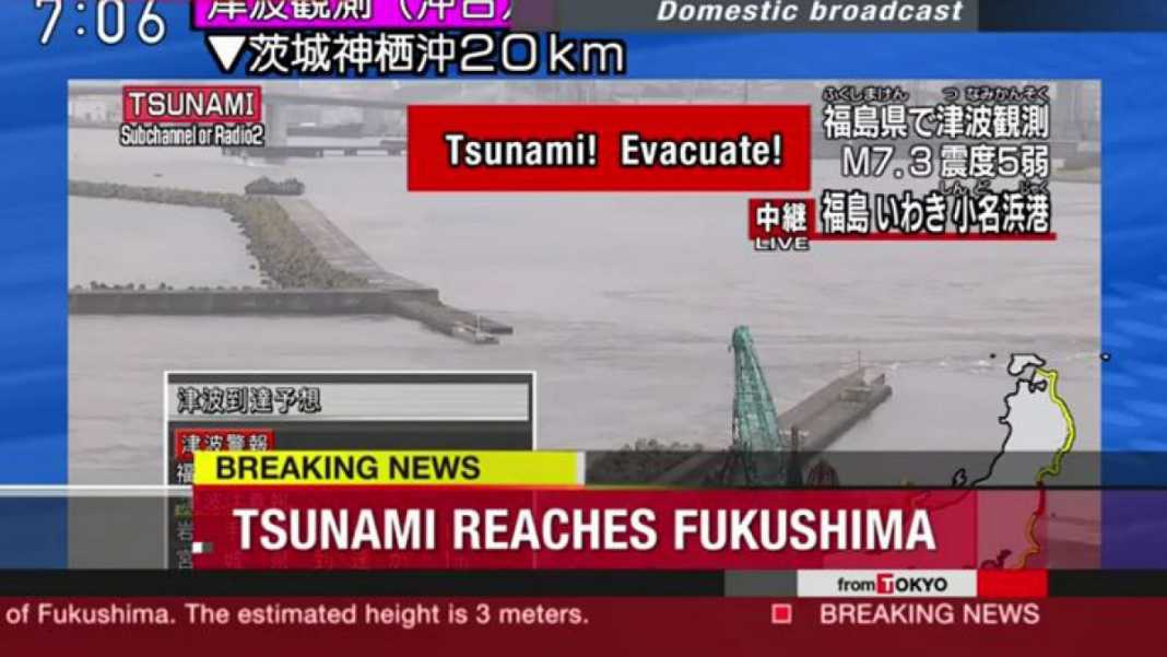 foto: Internet/Alerta de Tsunami en la televisión japonea