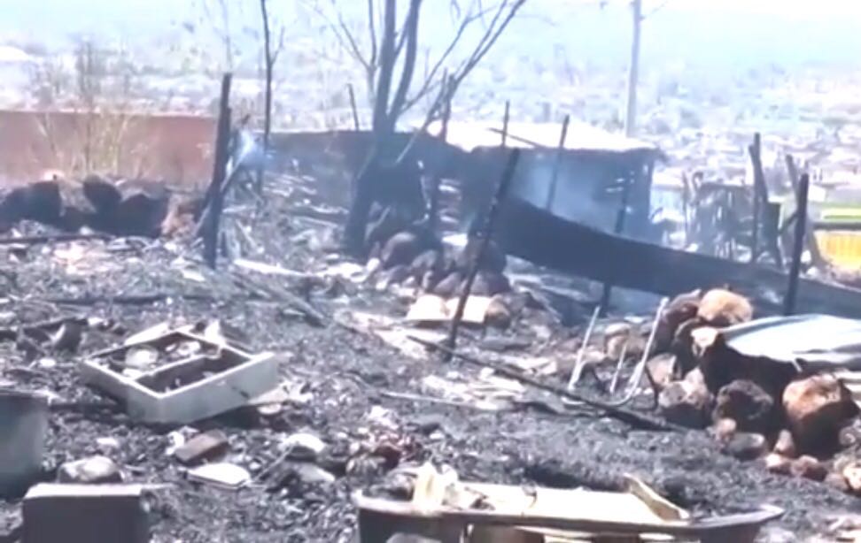 6 casas incineradas en Morelia