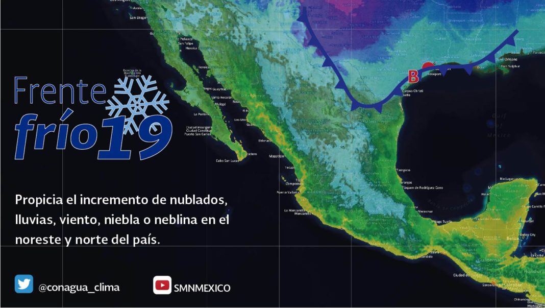 El pronóstico del clima expone que continúan las bajas temperaturas por el paso del frente frío 19