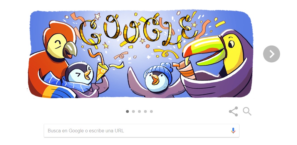 Google presenta un doodle especial por año nuevo