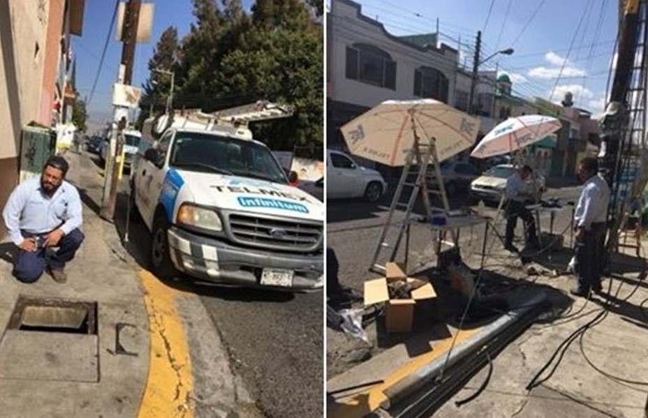 Roban cables del Telmex en Lomas del Valle