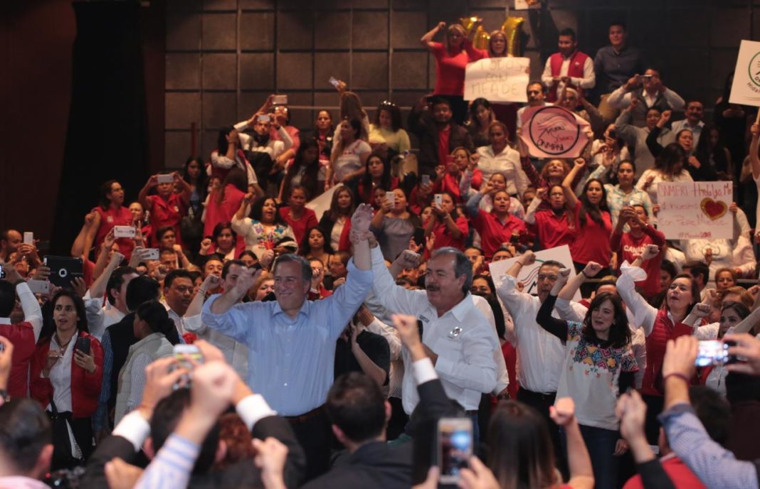 El dirigente del PRI en Michoacán acompañó a Meade en su visita a Morelia