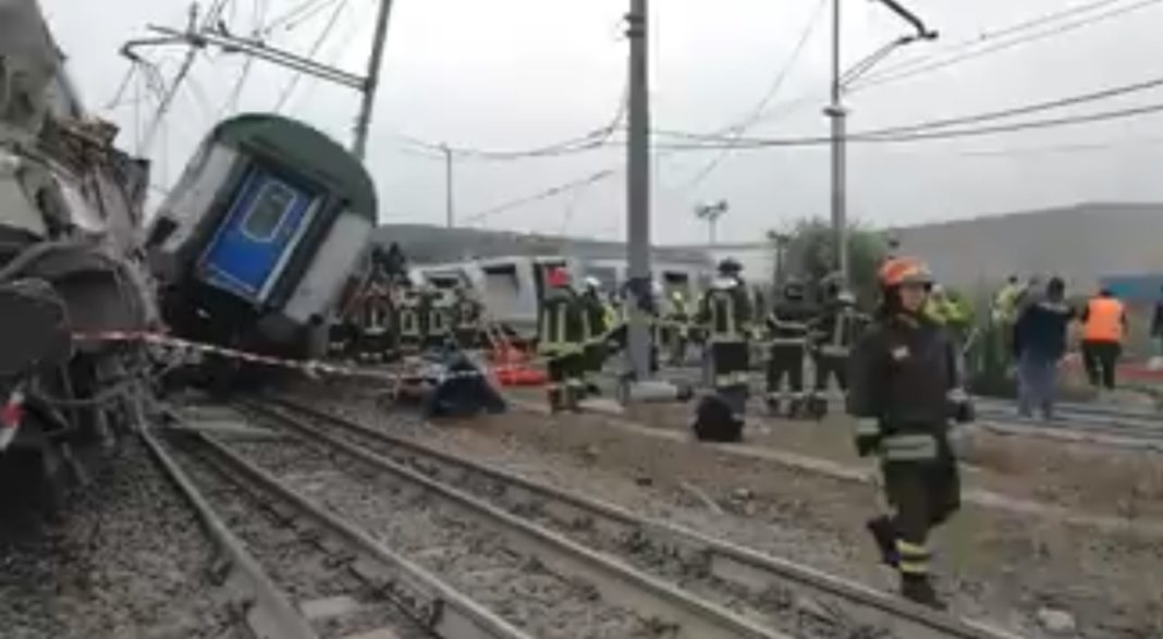 El tren que se descarriló en Milán dejó varios daños