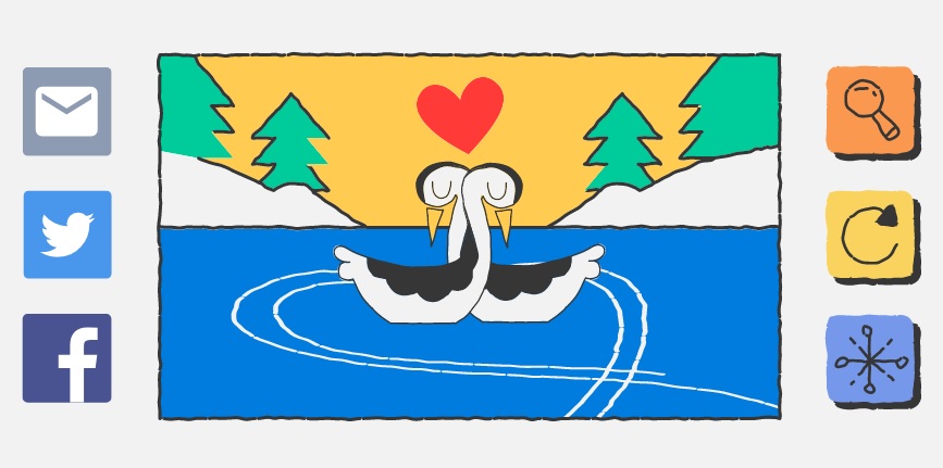 Google celebra el amor y el deporte con doodle