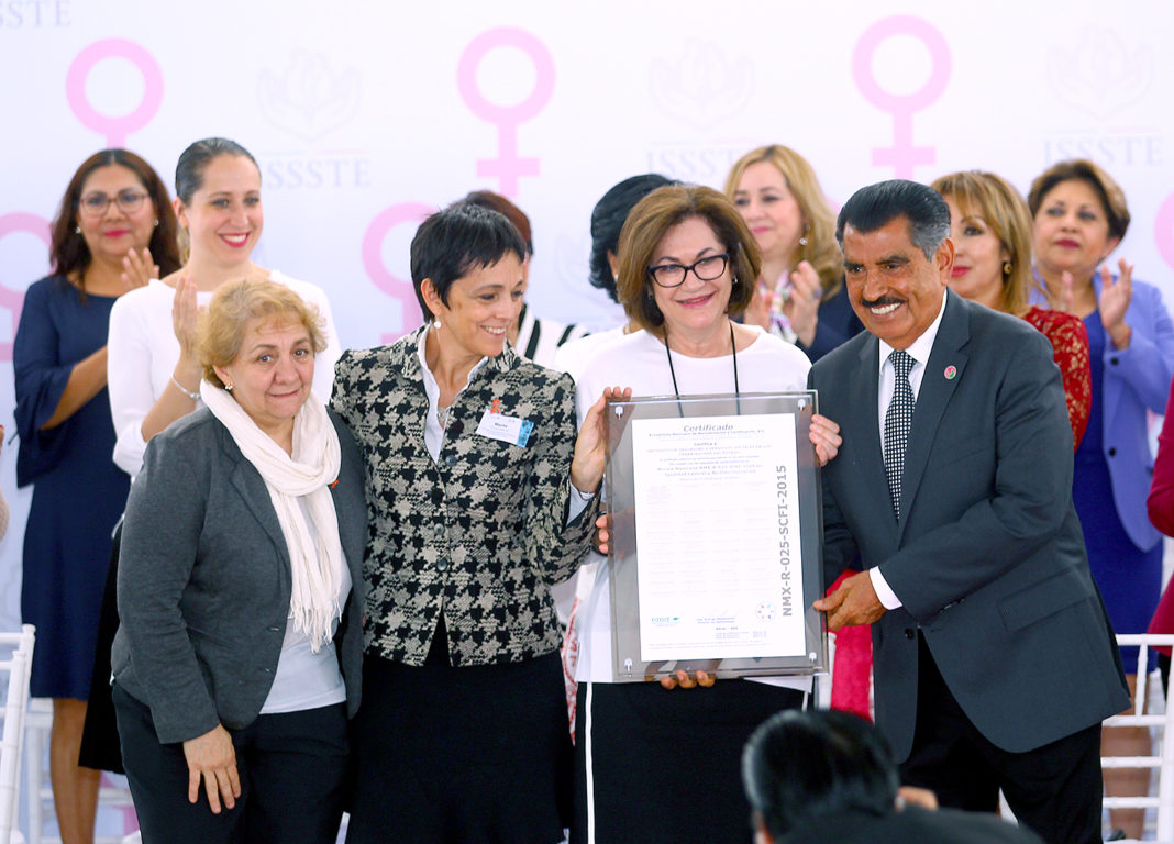 Recibe ISSSTE Certificado Oro en igualdad laboral y no discriminación