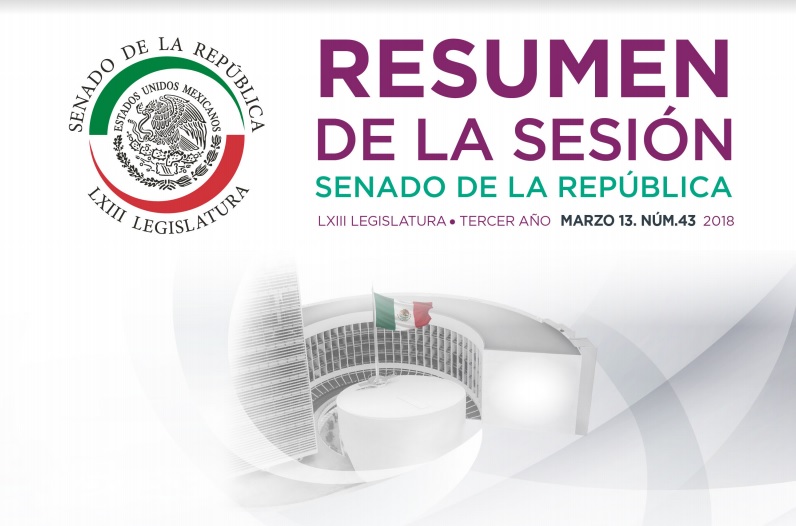 Resumen de la sesión del Senado de la República