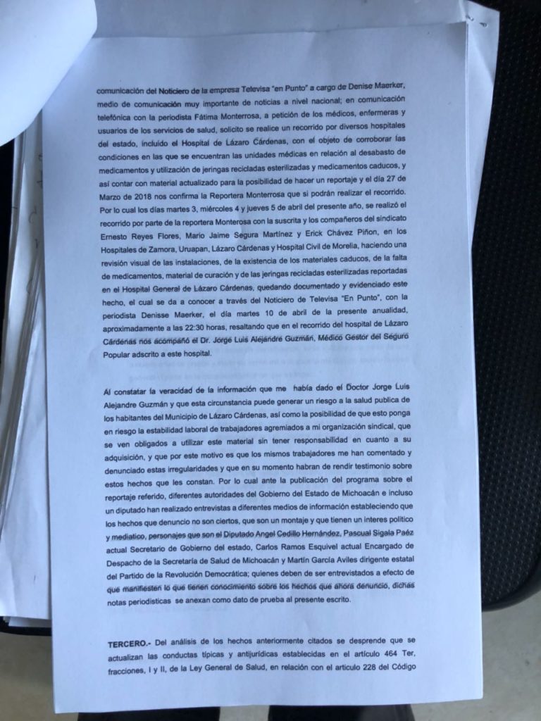 Una denuncia presentada ante la PGR revela el presunto uso de medicinas caducas y jeringas recicladas en el Hospital General de Lázaro Cárdenas, Michoacán  2