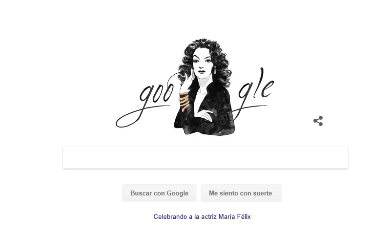 Google recuerda a María Félix