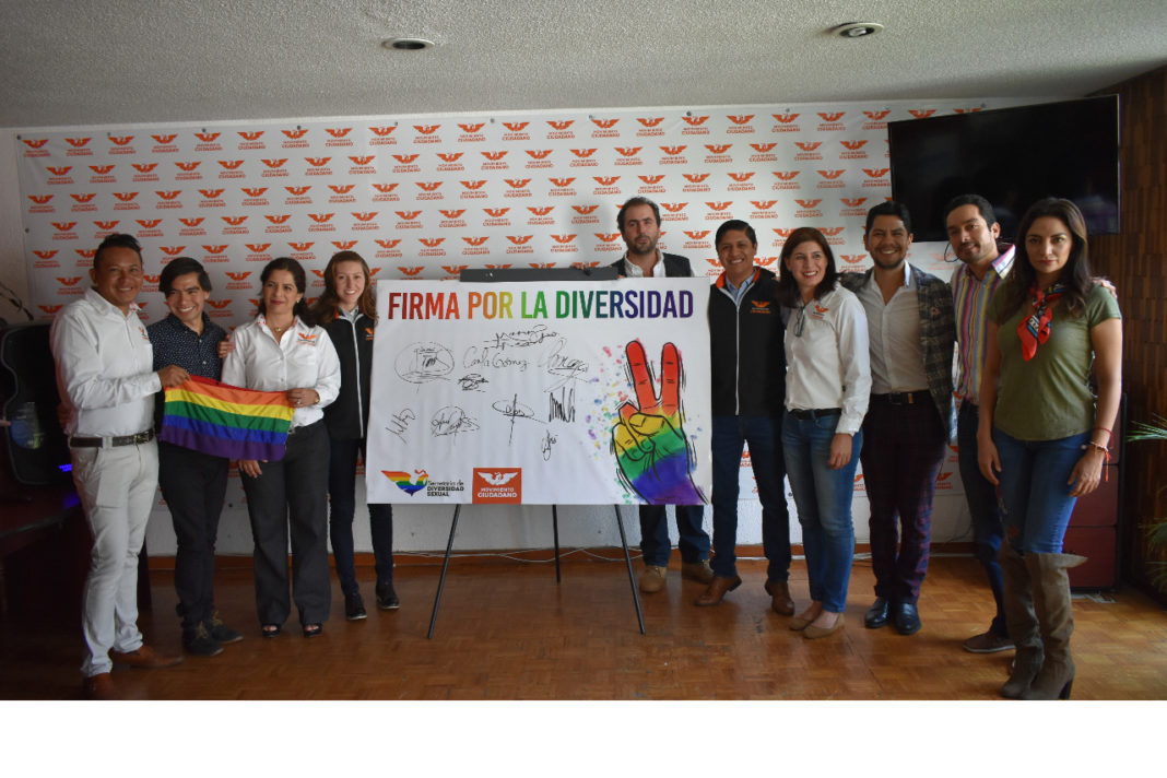 Candidatos de MC signan convenio por los derechos de la comunidad LGTTI