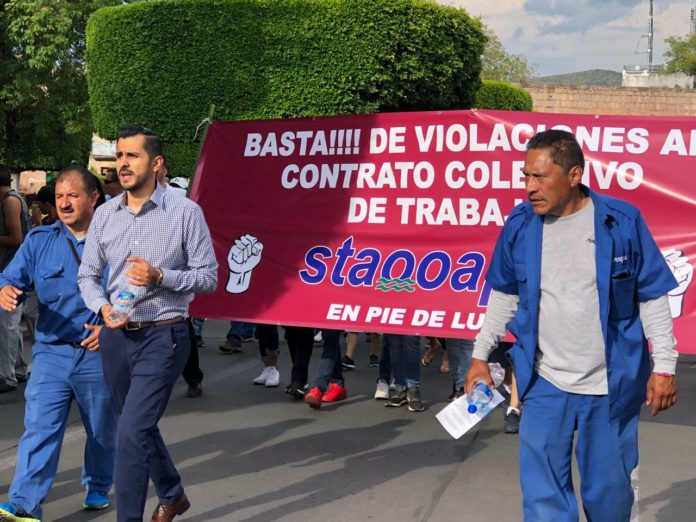 ooapas Huelga en el OOAPAS sigue latente; trabajadores se manifiestan
