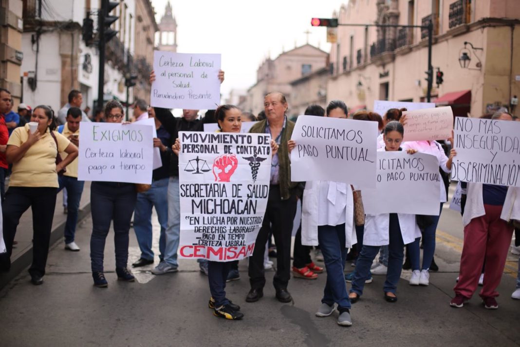 Trabajadores de SSM exigen pago de adeudos