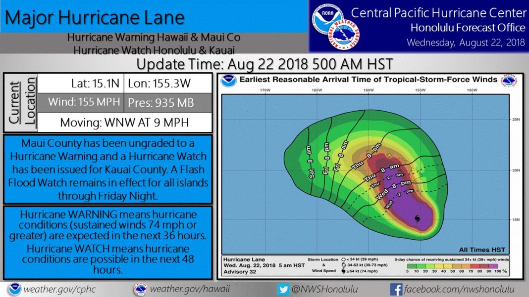 Alerta Donald Trump a habitantes del huracán Lane