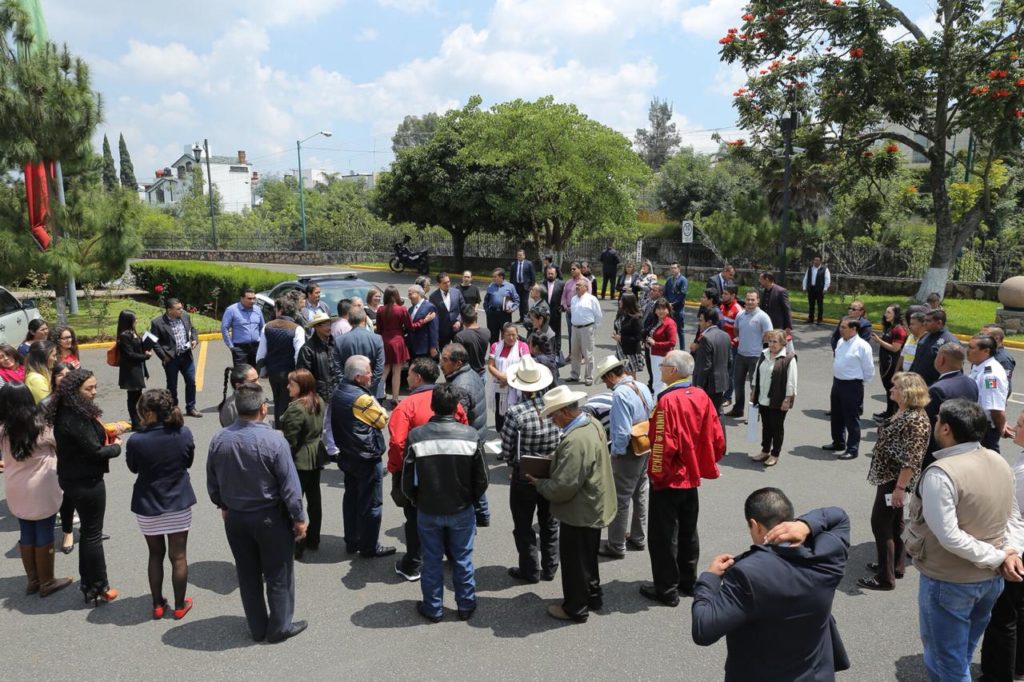 Simulacro de sismo en Palacio de Gobierno de Michoacán genera movilización y conato de incendio; participan Protección Civil y Bomberos. 1