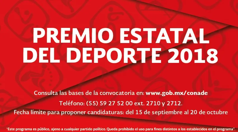 21 candidatos buscan el Premio Estatal del Deporte 2018