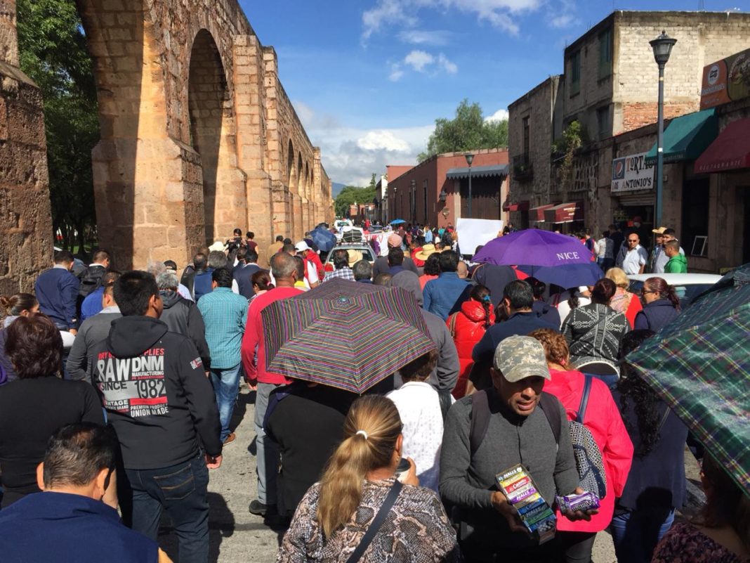 Morón confía que con federalización, marchas en Morelia bajarán