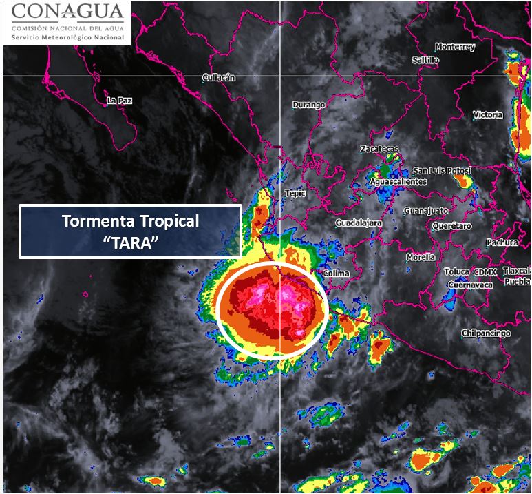 Se forma la tormenta tropical Tara en el Pacífico