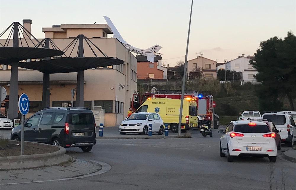 Avioneta se desploma en Barcelona