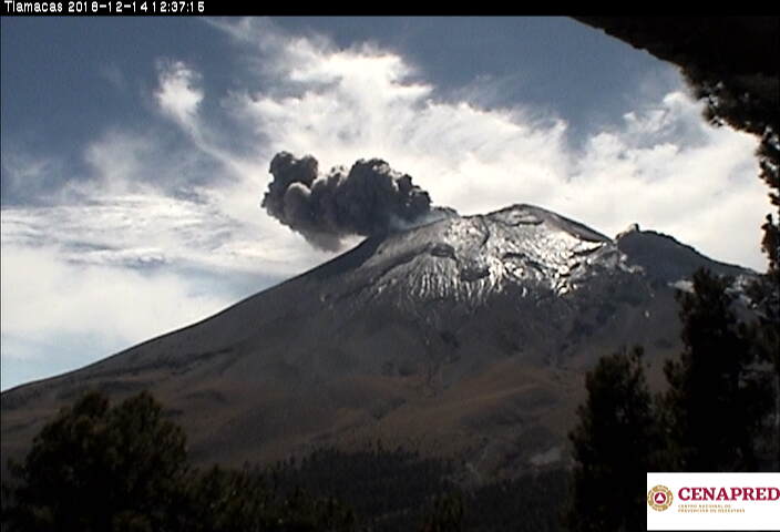 Mantienen alerta amarilla por actividad del Popocatépetl