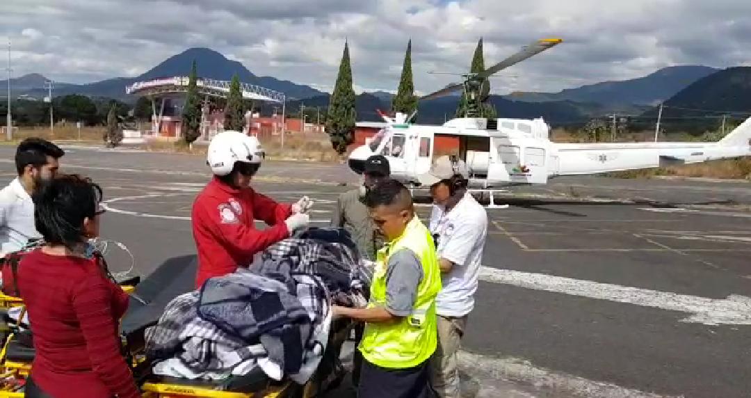 Trasladan a paciente de urgencia de Zitácuaro a Morelia