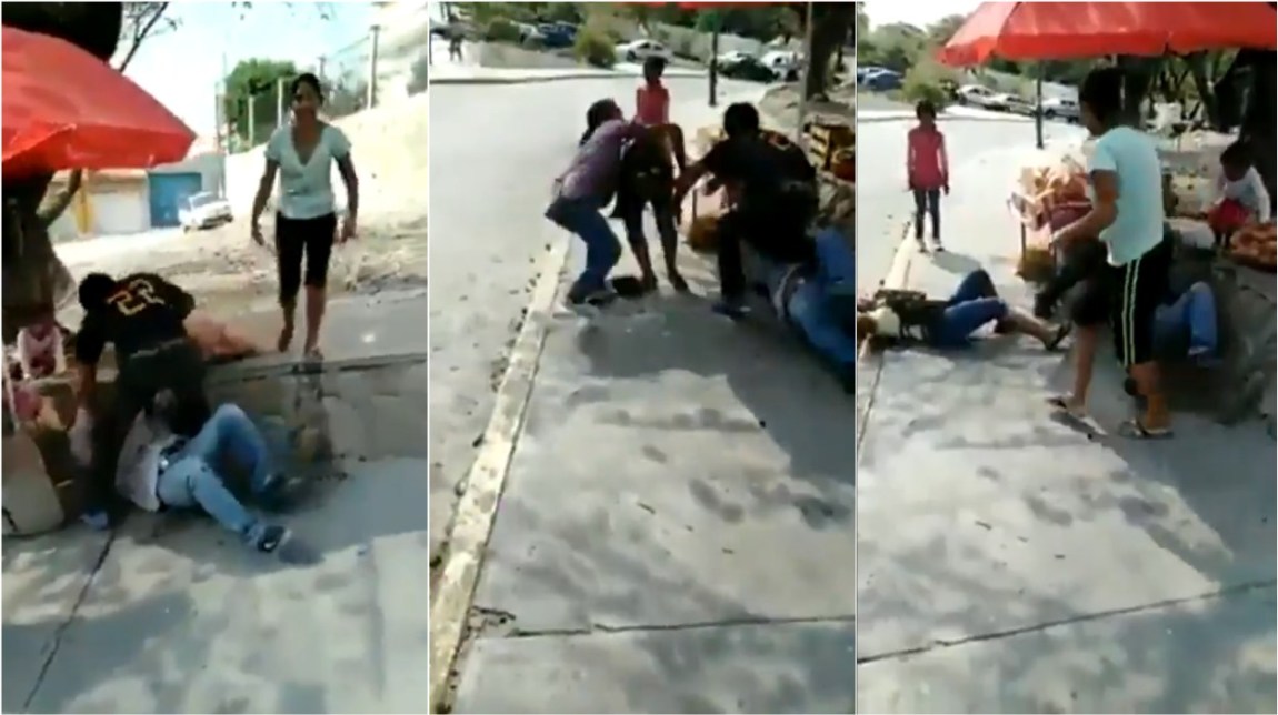 #VIDEO Golpean hondureños a comerciantes de Chiapas