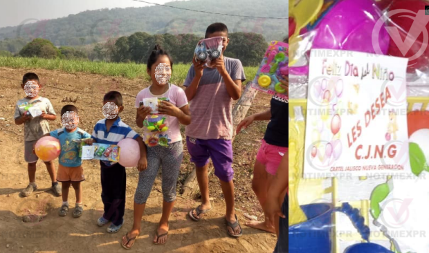 Crimen organizado repartió juguetes por Día del Niño