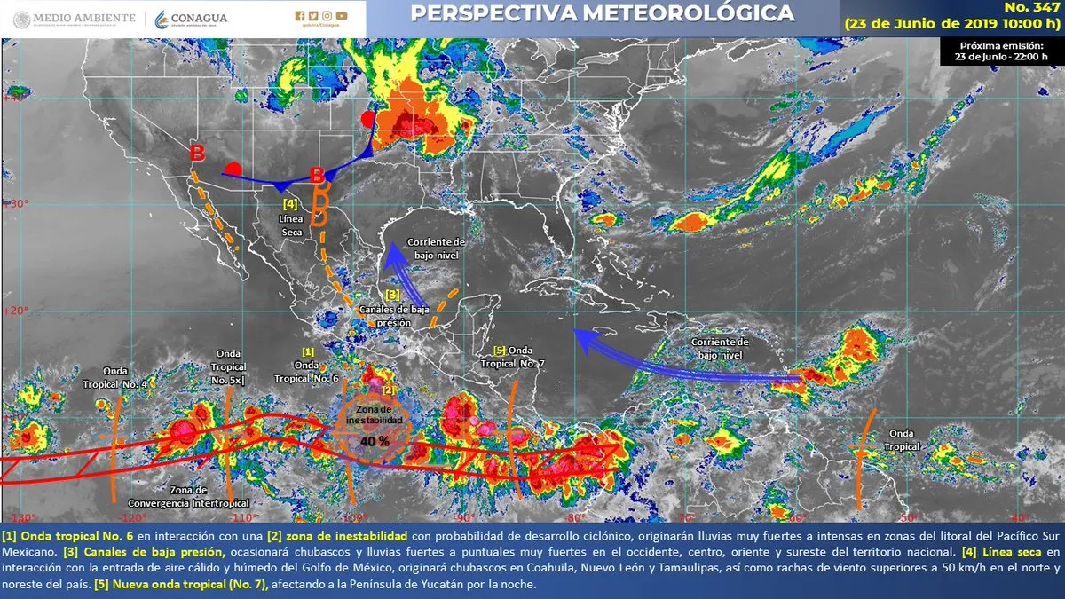 Onda tropical al sur de Oaxaca podría convertirse en ciclón