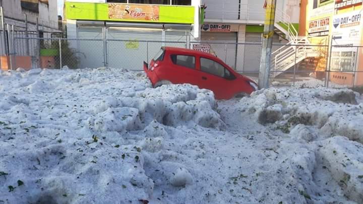 Granizada convierte a Guadalajara en la "Antártida"