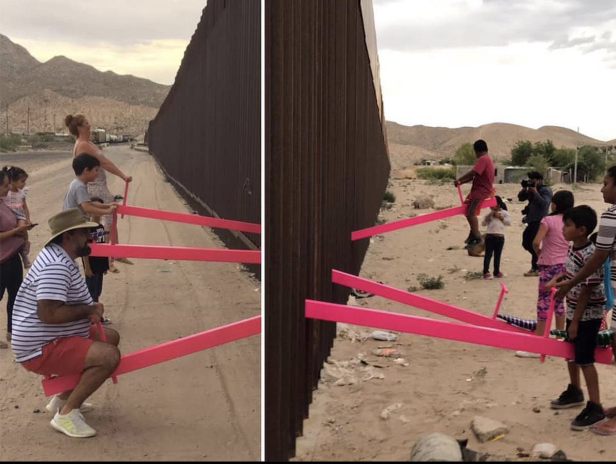 Instalan 3 sube y baja en muro fronterizo entre EU y México