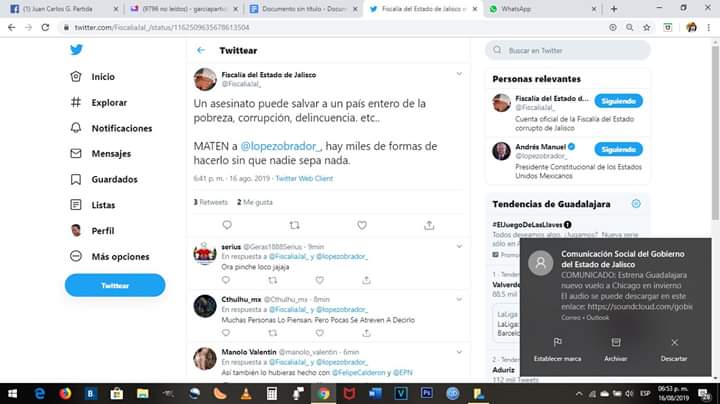 Hackean cuenta de la Fiscalía de Jalisco