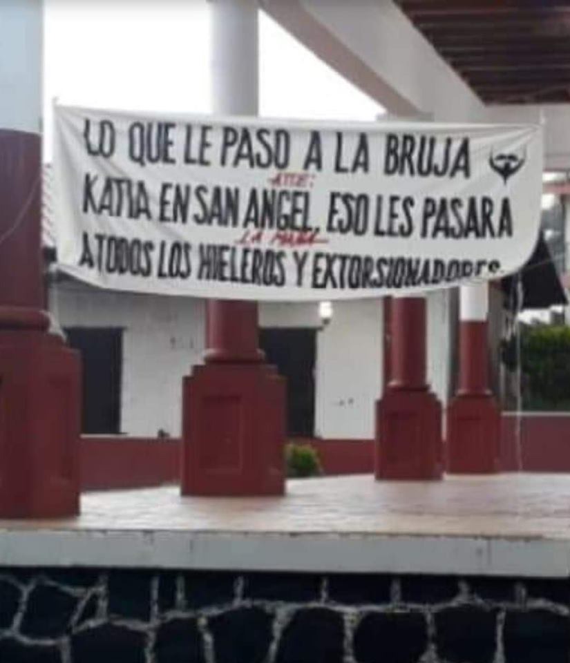 Hallan narcomanta contra “hieleros” y extorsionadores en Michoacán
