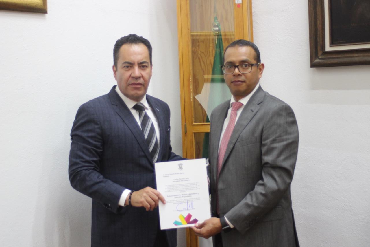 Nombra Carlos Herrera nuevo subsecretario de Enlace Legislativo