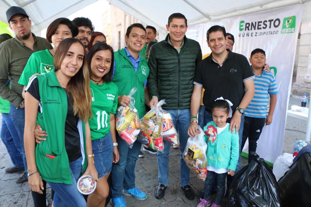 Partido Verde Michoacán inicia colecta en apoyo a damnificados por “Narda”