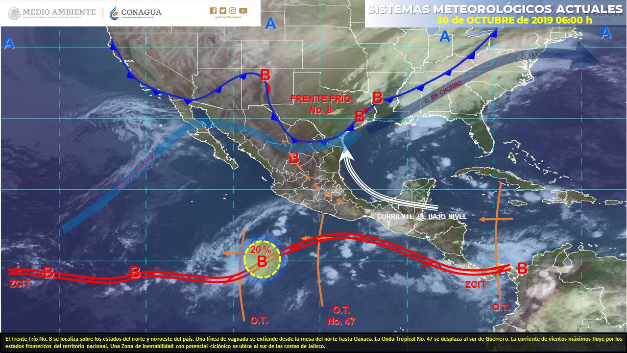 Reportes del clima para este miércoles