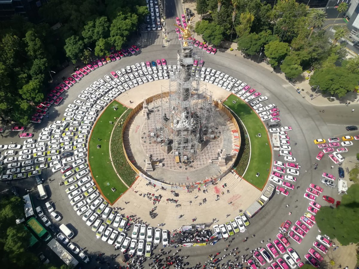 Amenazan taxistas con plantón en la CDMX