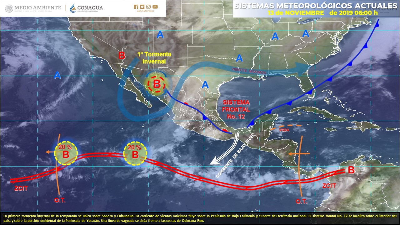 Reporte del clima para este miércoles