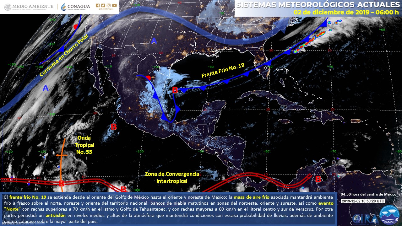 Clima de este día lunes