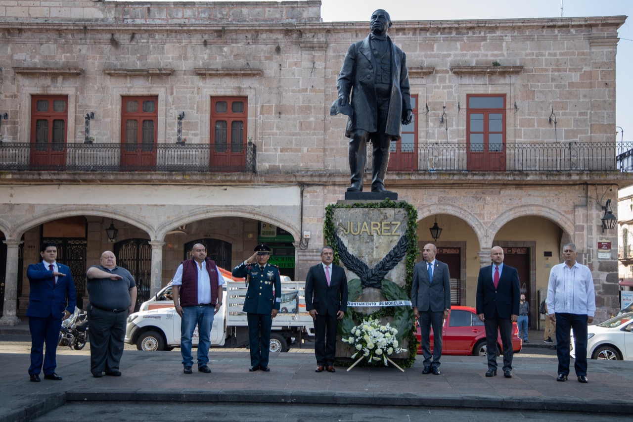 Raúl Morón encabezó evento cívico por el CCXIV aniversario del natalicio de Benito Juárez