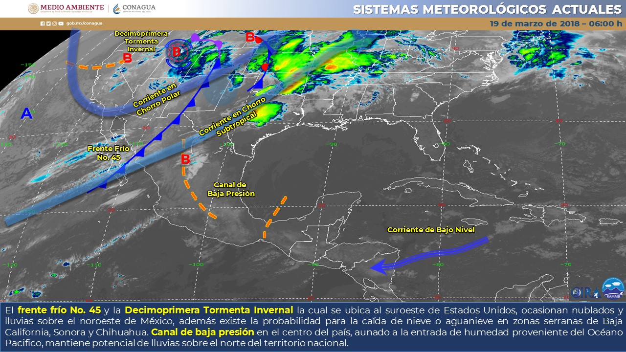 Reporte del clima para hoy jueves