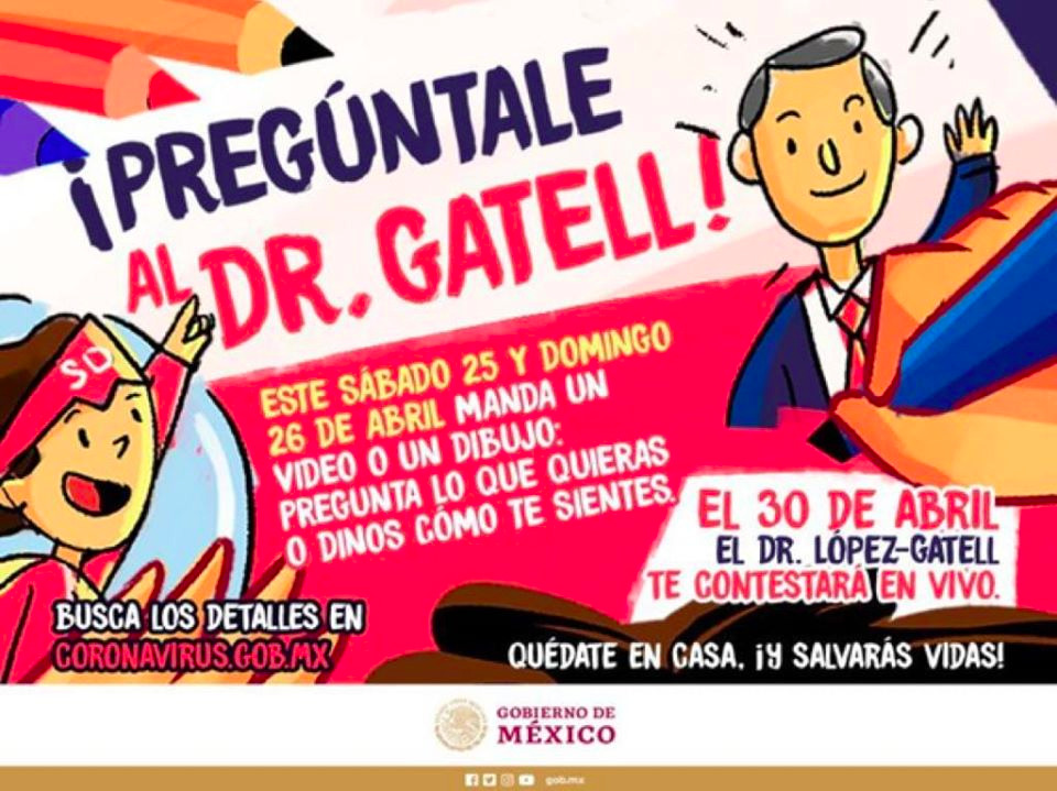 Responderán a niños cuestionamientos sobre Covid-19: “Pregúntale al Dr. Gatell”