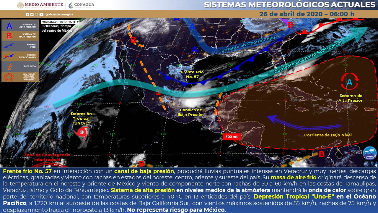 Reporte del clima para hoy domingo