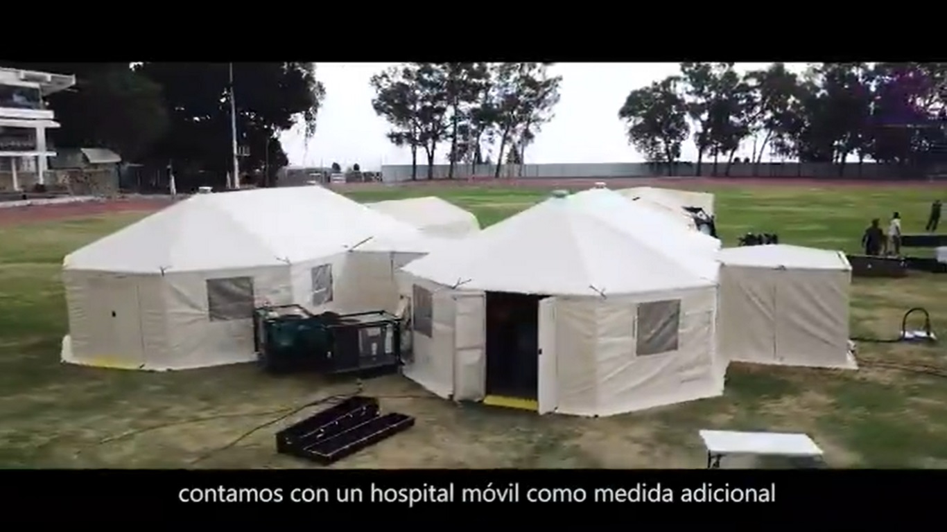 Acusan a Cuauhtémoc Blanco de montar hospital móvil para Covid-19 solo para spot