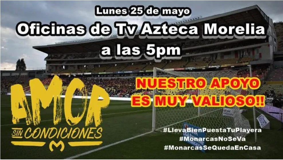 Aficionados del Monarcas continuarán con manifestaciones, hoy será en Tv Azteca