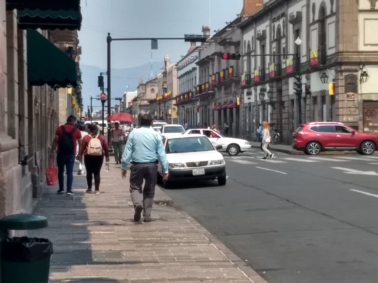 En la última semana, movilidad en el centro histórico ha bajado solamente un 15%