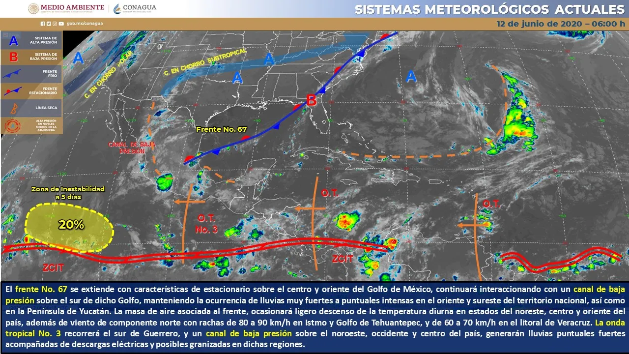 Clima para el día de hoy viernes