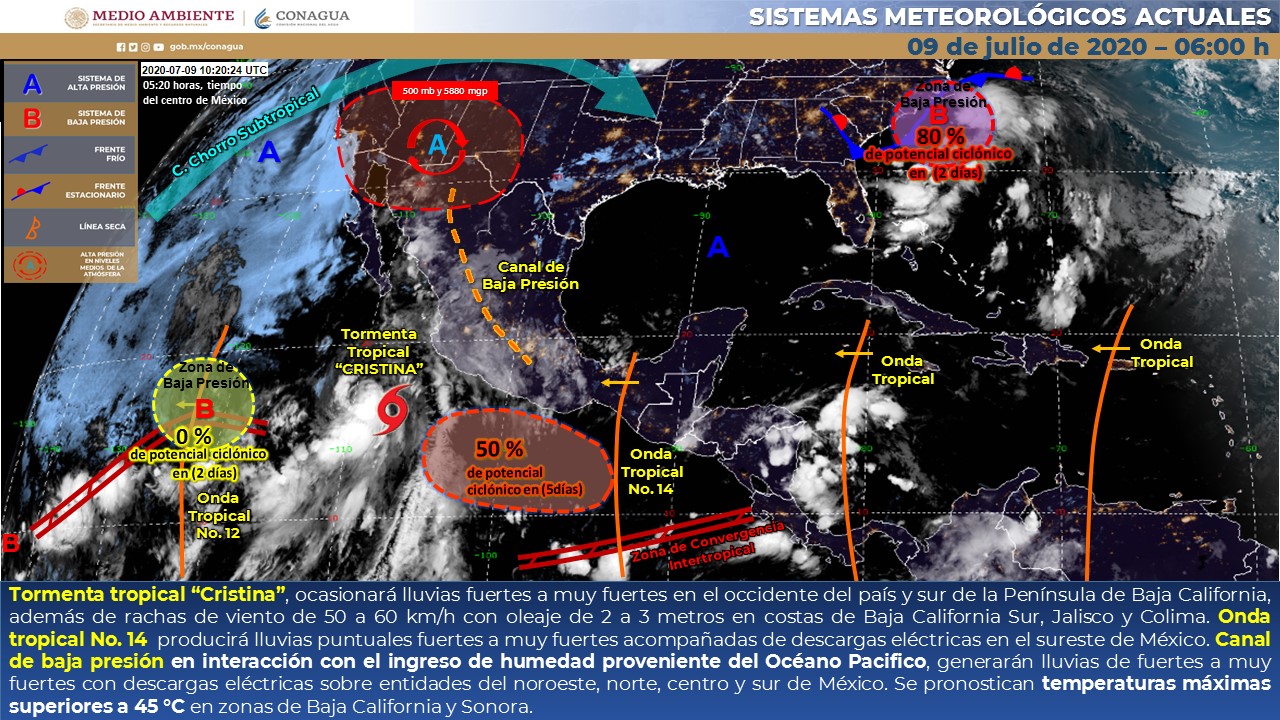 Pronóstico meteorológico para hoy