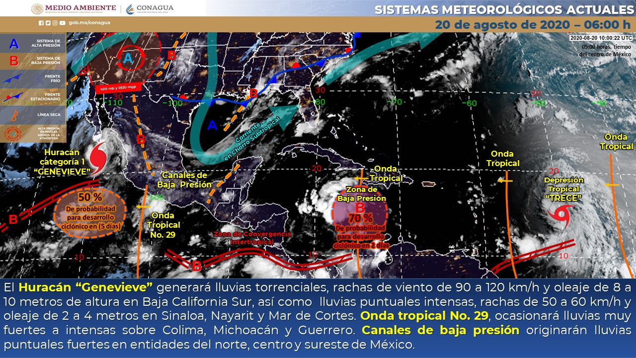 Pronóstico meteorológico general de hoy