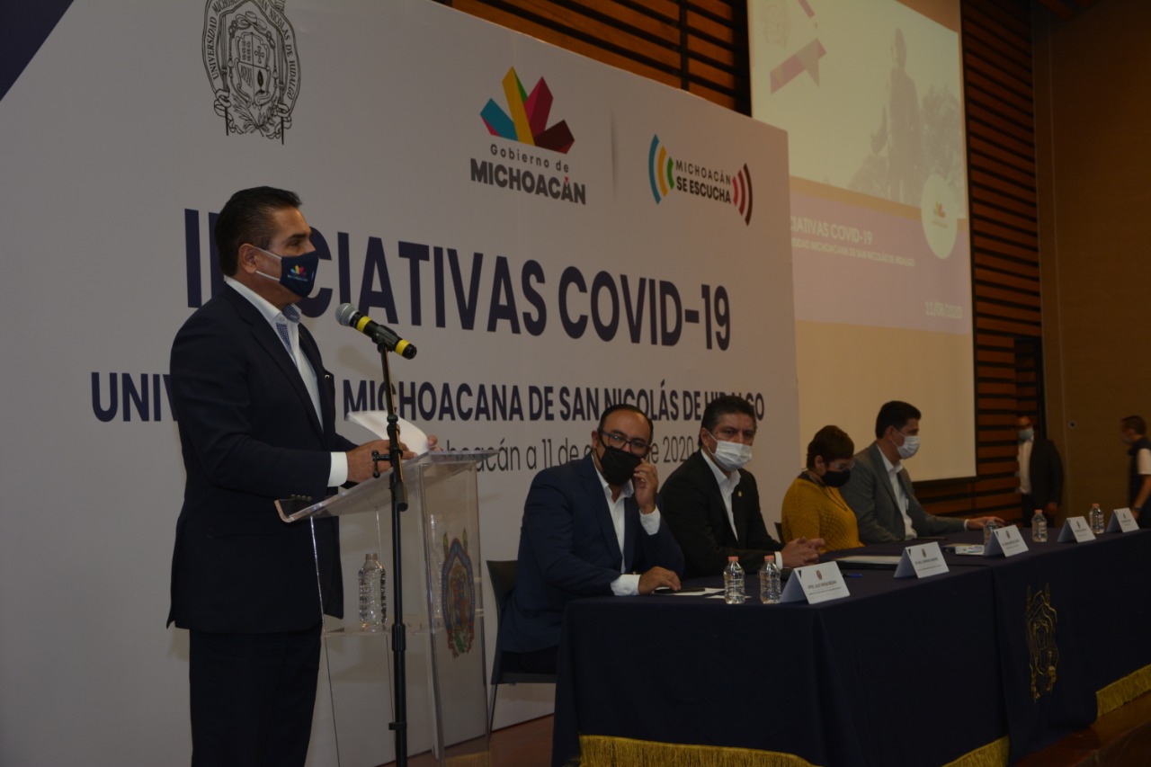 UMSNH y gobierno del estado signan carta de colaboración para atender COVID-19