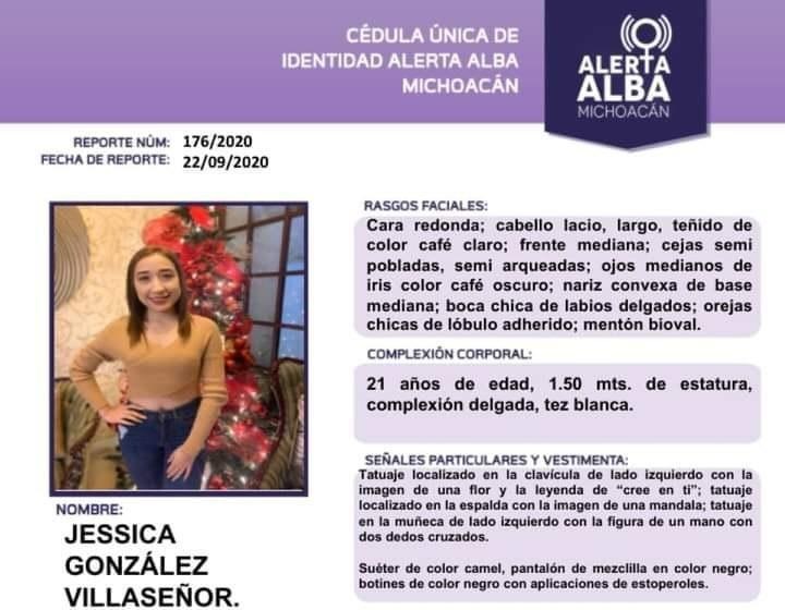 Activan Alerta Alba por Jessica González Villaseñor