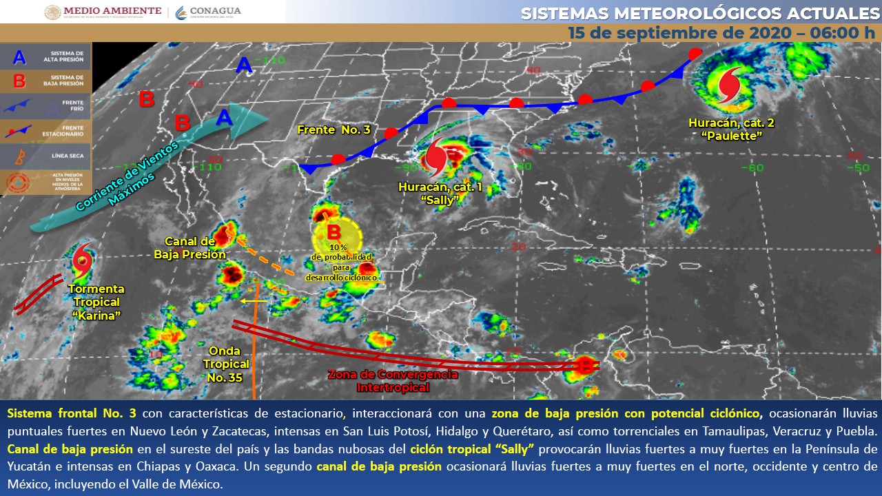 Pronóstico meteorológico para hoy